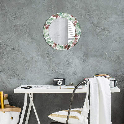 Miroir rond avec décoration Eucaliptus