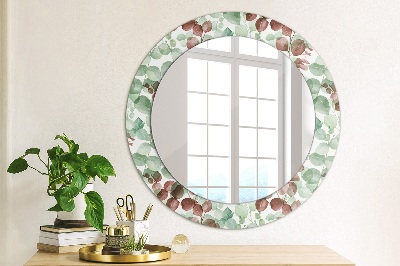 Miroir rond avec décoration Eucaliptus