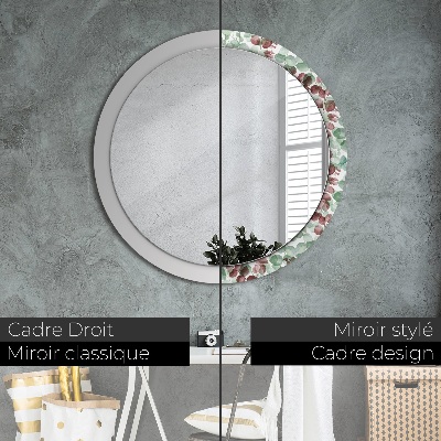 Miroir rond avec décoration Eucaliptus