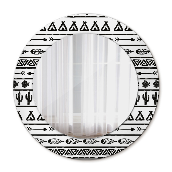 Miroir rond avec décoration Boho minimaliste