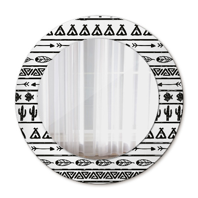 Miroir rond avec décoration Boho minimaliste