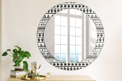 Miroir rond avec décoration Boho minimaliste