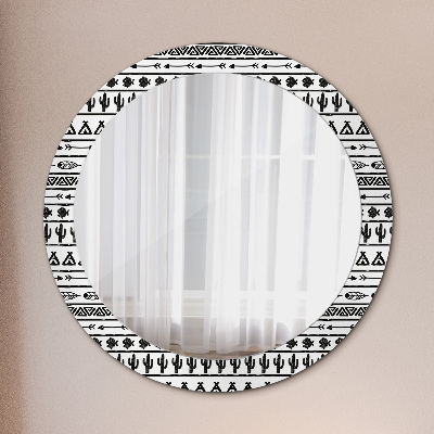 Miroir rond avec décoration Boho minimaliste