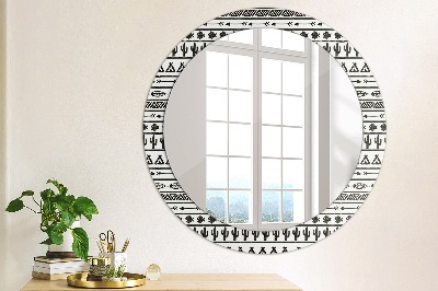 Miroir rond avec décoration Boho minimaliste