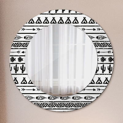 Miroir rond avec décoration Boho minimaliste