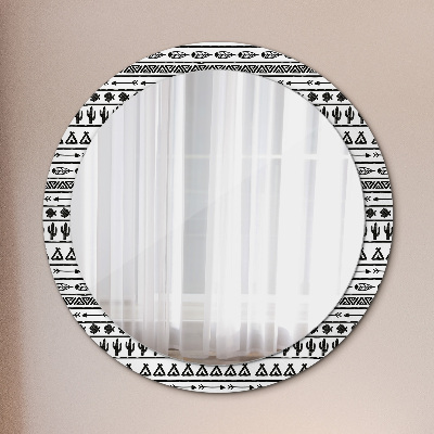 Miroir rond avec décoration Boho minimaliste