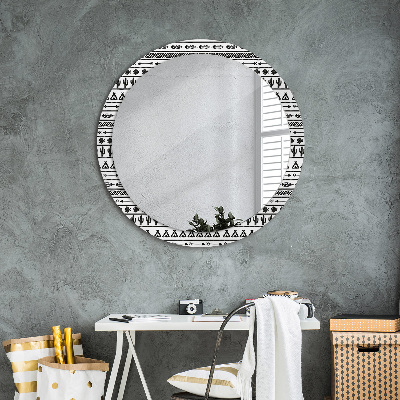 Miroir rond avec décoration Boho minimaliste