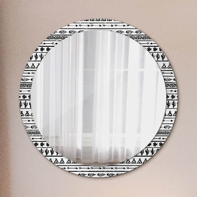 Miroir rond avec décoration Boho minimaliste