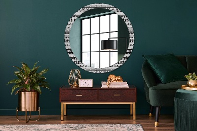 Miroir rond avec décoration Boho minimaliste