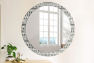 Miroir rond avec décoration Boho minimaliste