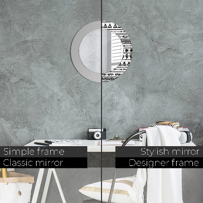 Miroir rond avec décoration Boho minimaliste