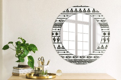 Miroir rond avec décoration Boho minimaliste