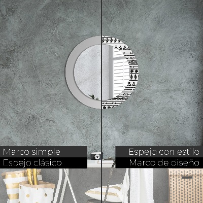 Miroir rond avec décoration Boho minimaliste