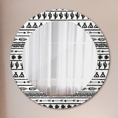 Miroir rond avec décoration Boho minimaliste