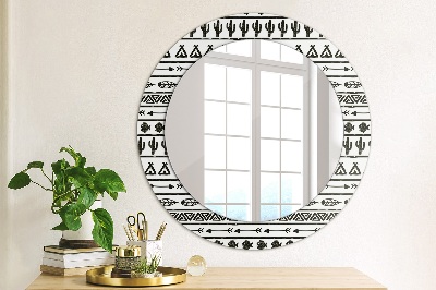 Miroir rond avec décoration Boho minimaliste