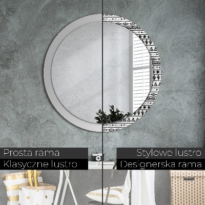 Miroir rond avec décoration Boho minimaliste