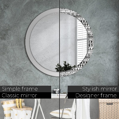 Miroir rond avec décoration Boho minimaliste