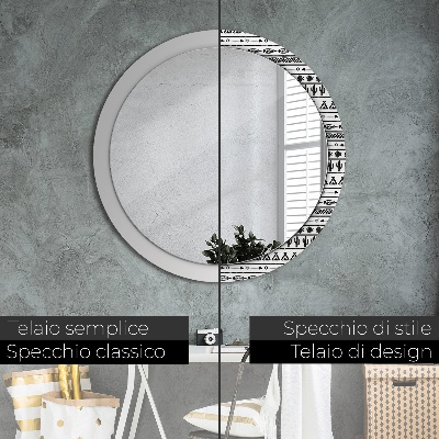 Miroir rond avec décoration Boho minimaliste