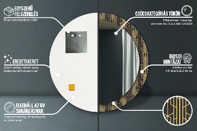 Miroir rond cadre imprimé Abstrait