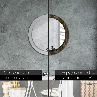 Miroir rond cadre imprimé Abstrait