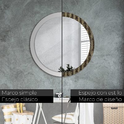 Miroir rond cadre imprimé Abstrait