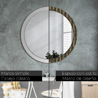 Miroir rond cadre imprimé Abstrait