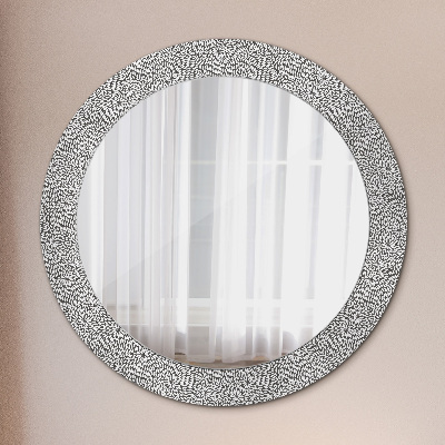 Miroir rond cadre imprimé Motif floral