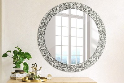 Miroir rond cadre imprimé Motif floral