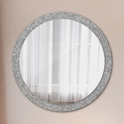 Miroir rond cadre imprimé Motif floral