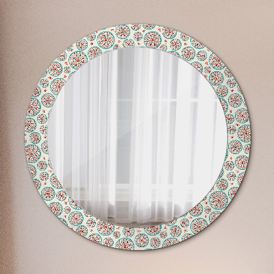 Miroir rond avec décoration Motif bohème