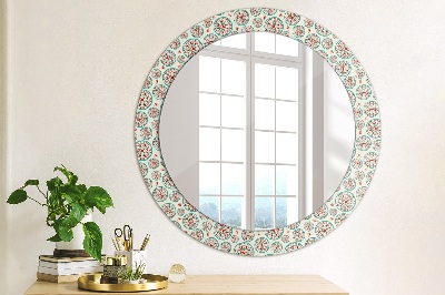 Miroir rond avec décoration Motif bohème