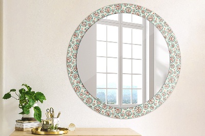 Miroir rond avec décoration Motif bohème