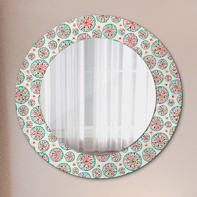 Miroir rond avec décoration Motif bohème