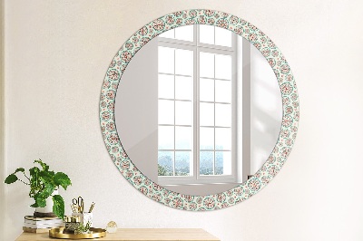 Miroir rond avec décoration Motif bohème