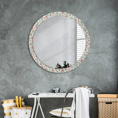 Miroir rond avec décoration Motif bohème