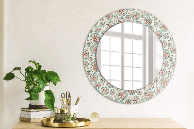 Miroir rond avec décoration Motif bohème