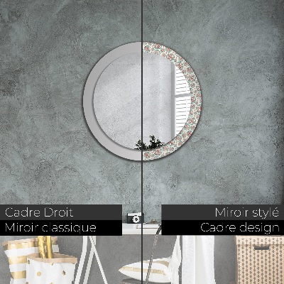 Miroir rond avec décoration Motif bohème