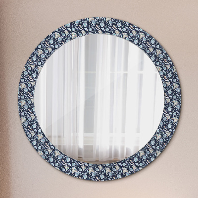 Miroir rond cadre imprimé Boho patterin