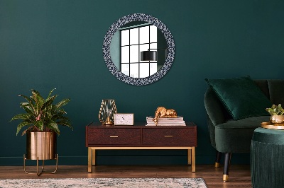 Miroir rond cadre imprimé Boho patterin