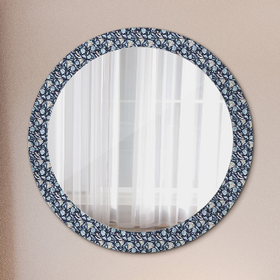 Miroir rond cadre imprimé Boho patterin