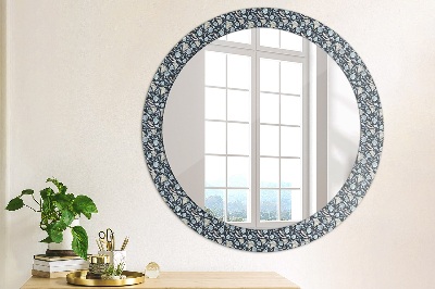 Miroir rond cadre imprimé Boho patterin