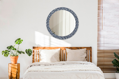 Miroir rond cadre imprimé Boho patterin