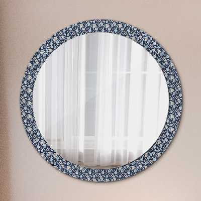 Miroir rond cadre imprimé Boho patterin