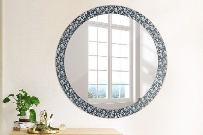 Miroir rond cadre imprimé Boho patterin