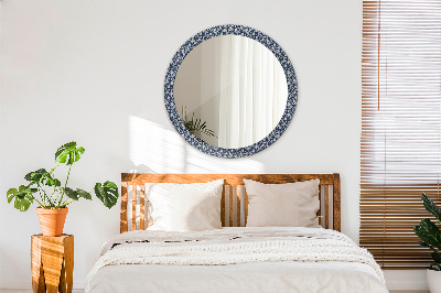 Miroir rond cadre imprimé Boho patterin