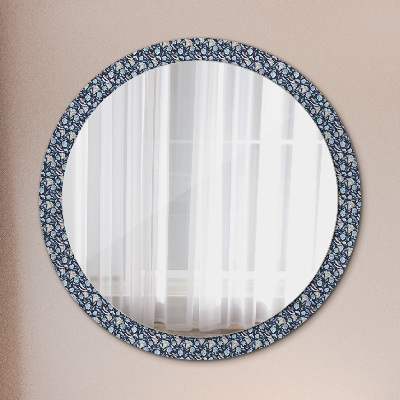 Miroir rond cadre imprimé Boho patterin