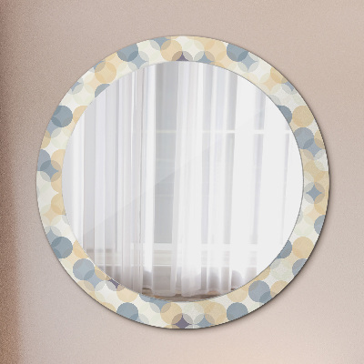 Miroir rond avec décoration Cercles géométriques