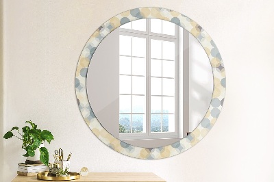 Miroir rond avec décoration Cercles géométriques