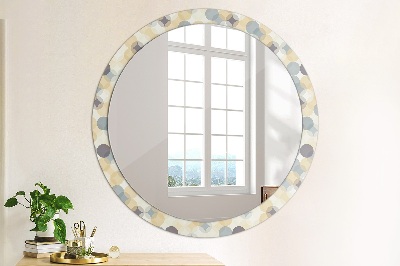 Miroir rond avec décoration Cercles géométriques