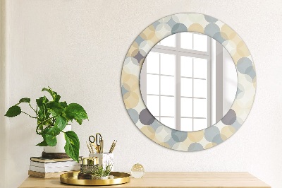 Miroir rond avec décoration Cercles géométriques